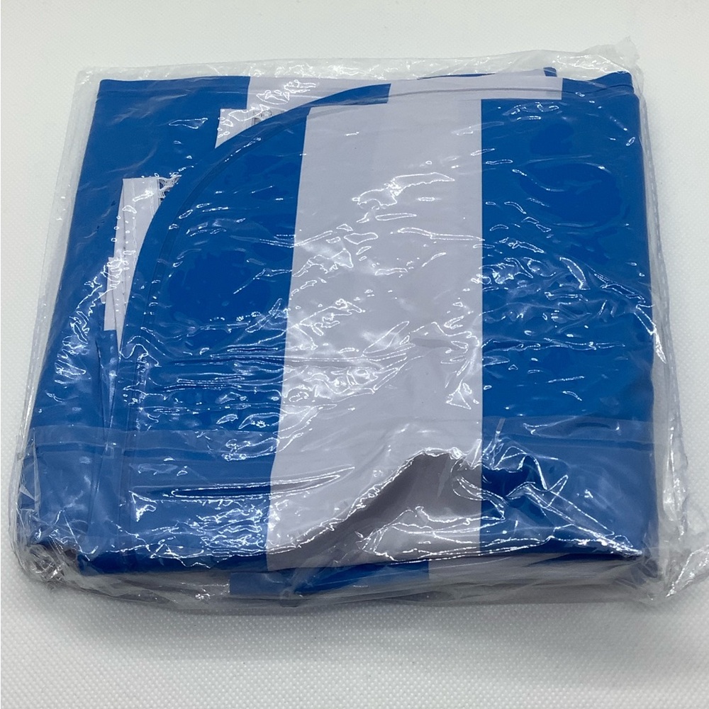 Pool Float Hammock Blue White Striped with White Mesh Mid Section New In Package